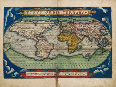 Imagen del globo del mundo de Abraham Ortelius