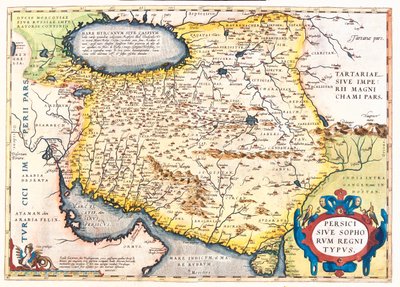 Irán, Pakistán, Afganistán, Uzbekistán, Turkmenistán de Abraham Ortelius