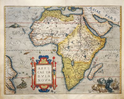 Mapa de África, del Theatrum Orbis Terrarum de Abraham Ortelius de Abraham Ortelius