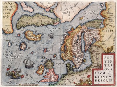 Mapa de Europa de Ortelius de Abraham Ortelius
