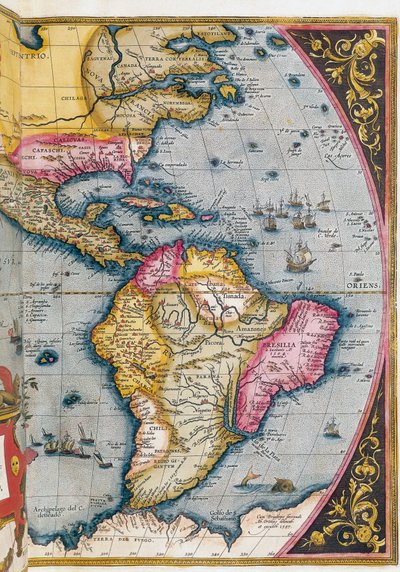 Mapa de Sudamérica de Abraham Ortelius