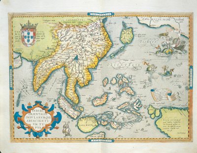 Mapa de las Indias, del Theatrum Orbis Terrarum por Abraham Ortelius de Abraham Ortelius