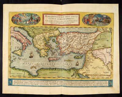 Mapa del imperio romano, Theatrvm Orbis Terrarvm, Abraham Ortelius, Amberes de Abraham Ortelius