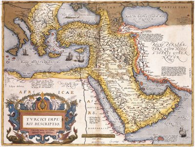 Mapa del Imperio Turco de Abraham Ortelius