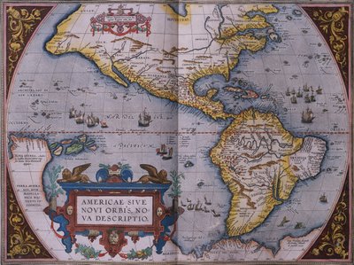 Mapa de Ortelius del Nuevo Mundo de Abraham Ortelius
