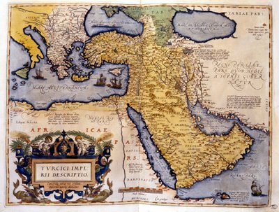 Imperio Otomano en 1588. Atlas de Abrahm Ortelius. de Abraham Ortelius
