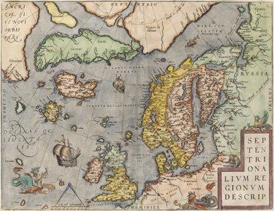 El Mar Báltico De: Theatrum Orbis Terrarum de Abraham Ortelius