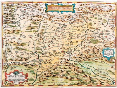 Transilvania Mapa geográfico del territorio de Transilvania de 