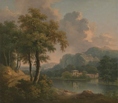 Paisaje arbolado ondulado de Abraham Pether