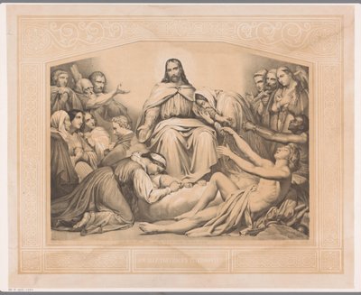 cristo consolador Para consolar a todos los que lloran (título sobre objeto) de Abraham Pieter Felix