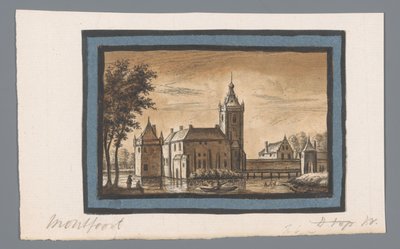 Vista del castillo de Montfoort de Abraham Rademaker