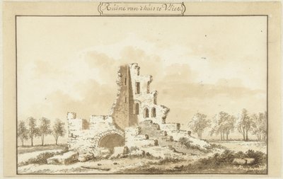 Ruinas de la casa de Vliet, en Lopikkerwaard de Abraham Rademaker