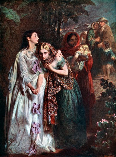 La huida de Lucknow, 1858, c. 1920 de Abraham Solomon