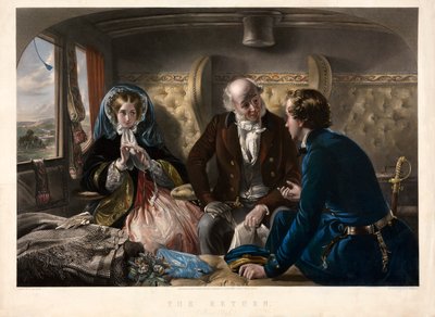 El regreso en primera clase, pub. 1857 de Abraham Solomon