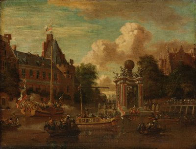 La legación moscovita de visita en Ámsterdam, 29 de agosto de 1697 de Abraham Storck