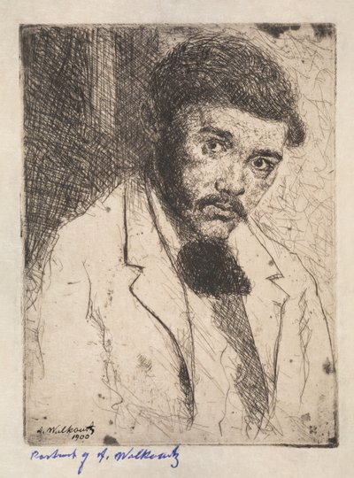Autorretrato, 1900 de Abraham Walkowitz