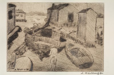 Escena de calle, edificio o retrato de Abraham Walkowitz
