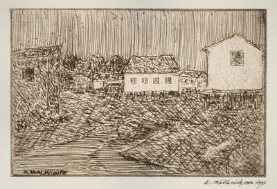 Escena de calle, edificio o retrato, 1902-1905 de Abraham Walkowitz