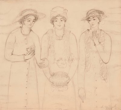 Tres mujeres, 1908 de Abraham Walkowitz