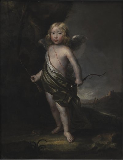 Retrato de un niño noble con traje de Cupido de Abraham Wuchters