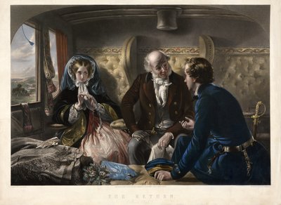 El regreso (Primera Clase), pub. 1857 de Abraham after Solomon