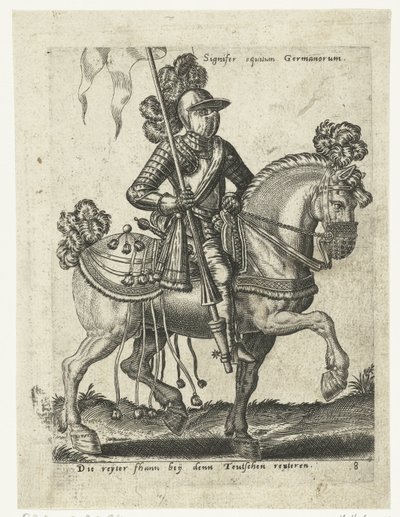 Jinete alemán con armadura de Abraham de Bruyn (attributed to)