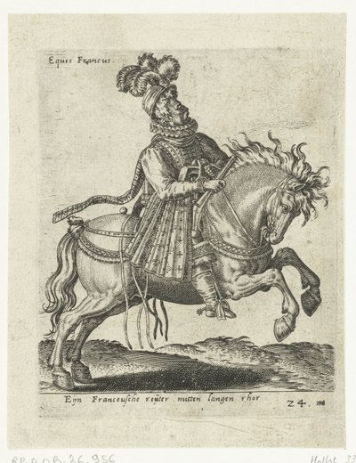 Jinete francés con pistola de Abraham de Bruyn (attributed to)