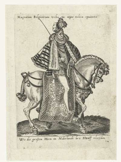 Caballero holandés a caballo de Abraham de Bruyn (attributed to)