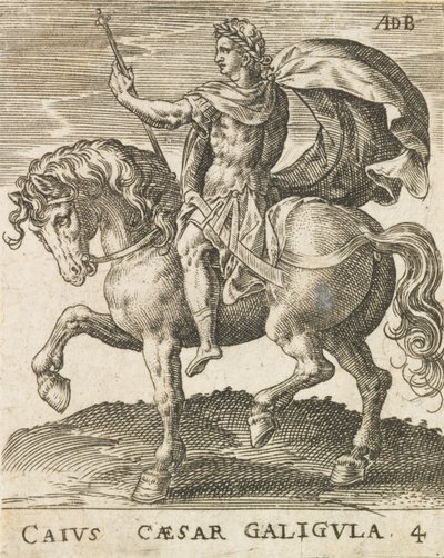 Cayo César Calígula de Doce Césares a Caballo, ca. 1565-1587 de Abraham de Bruyn