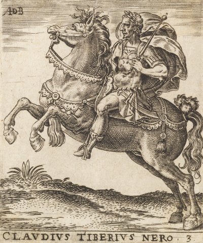 Claudio Tiberio Nero de Doce Césares a Caballo, ca. 1565-1587 de Abraham de Bruyn