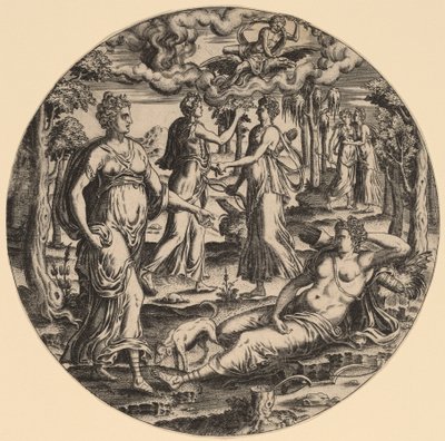 Diana y sus ninfas en un jardín de Abraham de Bruyn