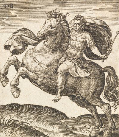 Domiciano de Doce Césares a Caballo, c. 1565-1587 de Abraham de Bruyn