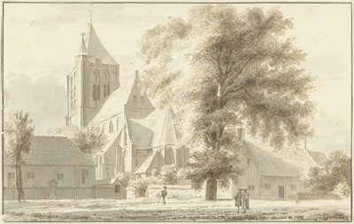La iglesia de Geffen de Abraham de Haen (II) (attributed to)