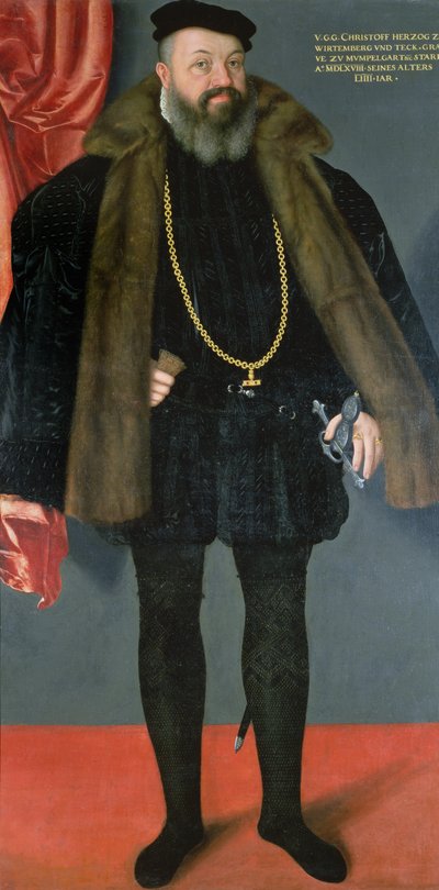 Christoph, Duque de Wurtemberg (1515-68), hijo de Ulrich I de Wurtemberg en traje español de Abraham de Hel