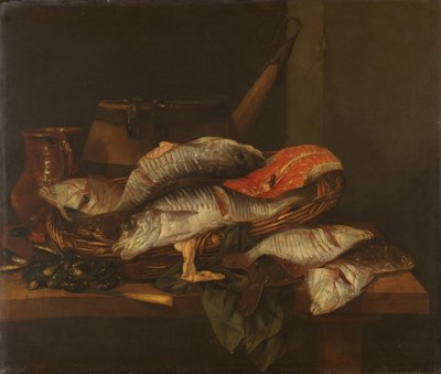 Bodegón con peces de Abraham van Beyeren