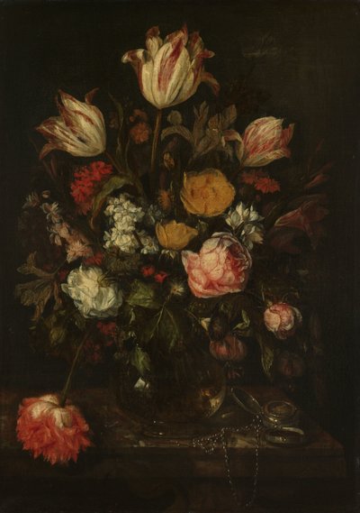 Naturaleza muerta con flores de Abraham van Beyeren