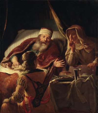 Isaac bendiciendo a Jacob, c.1660-70 de Abraham van Dyck