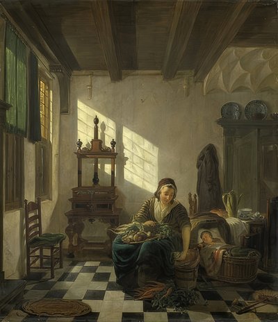 La ama de casa, 1800-11 de Abraham van Strij