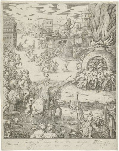 Sadrac, Mesac y Abednego en el horno de fuego de Abraham van den Hecken