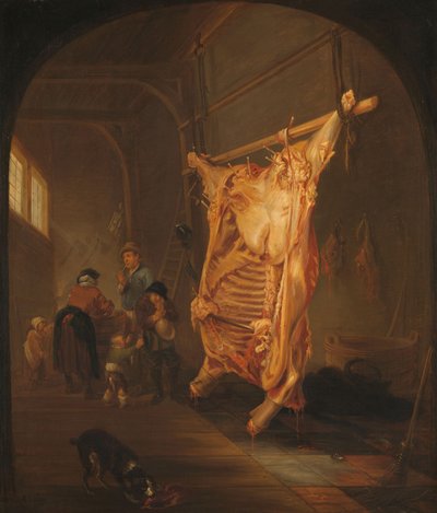 El buey sacrificado, 1635-55 de Abraham van den Hecken