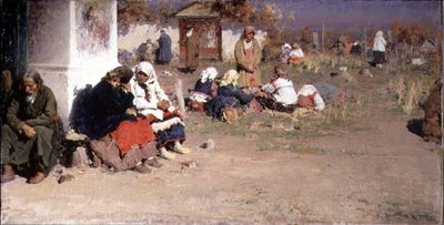 Radonice antes de la misa de Abram Efimovich Arkhipov