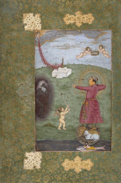 Emperador Jahangir Triunfando sobre la Pobreza, c.1620-25 de Abul Hasan
