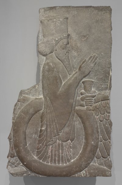 Ahuramazda en el disco alado, Persépolis, 486-460 a.C. de Achaemenid