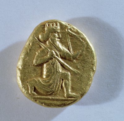 Darico que representa a Darío como Arquero Real (anverso) de Achaemenid