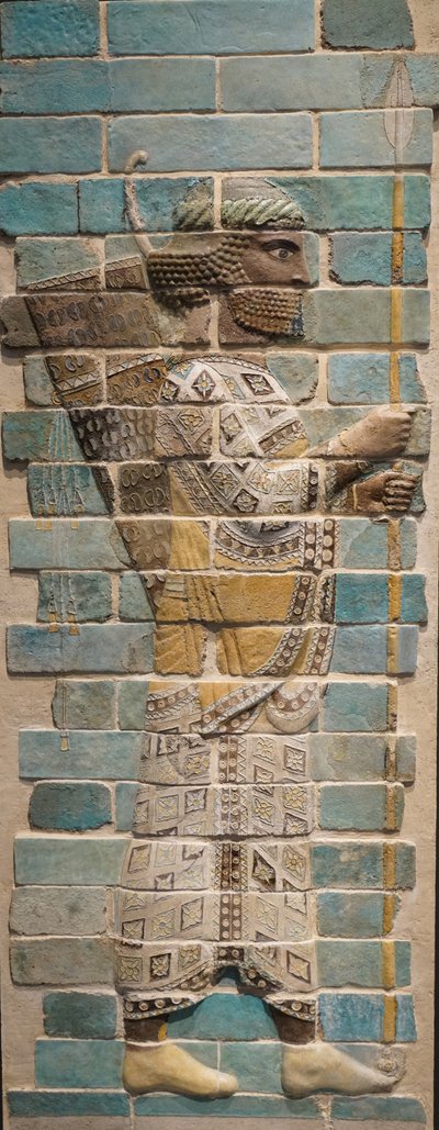 Arquero persa Imperio aqueménida, 510 a.C. (ladrillo vidriado) de Achaemenid