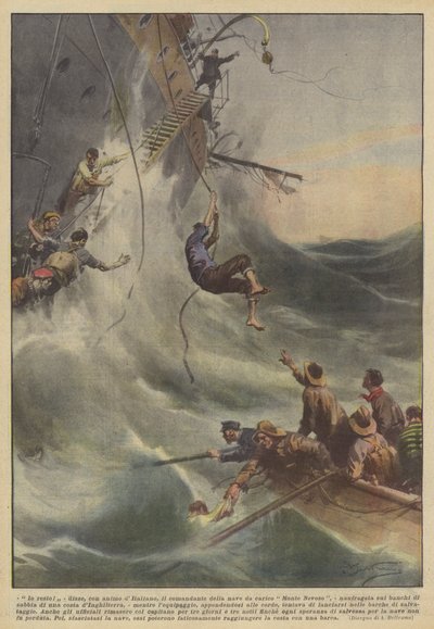 - ¡Yo me quedo! - dijo, con espíritu italiano, el comandante del barco de carga Monte Nevoso de Achille Beltrame