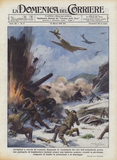 Aviones cazando cañones de Achille Beltrame