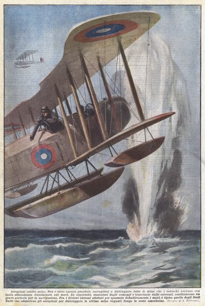 Aeroplanos contra minas de Achille Beltrame