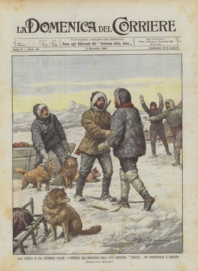 En busca de una expedición polar, el encuentro de la tripulación del barco argentino Uruguay de Achille Beltrame