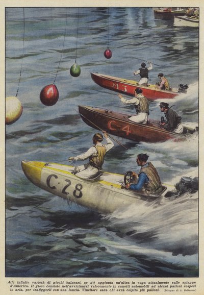 A las infinitas variedades de juegos de playa, se ha añadido otra de moda actualmente en las playas de América de Achille Beltrame